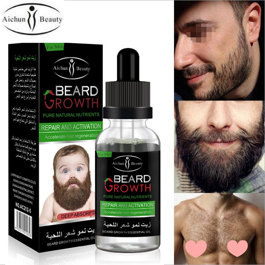 Beard Growth Essential Oil Pure Natural Nutrients Skin Cleansing ...