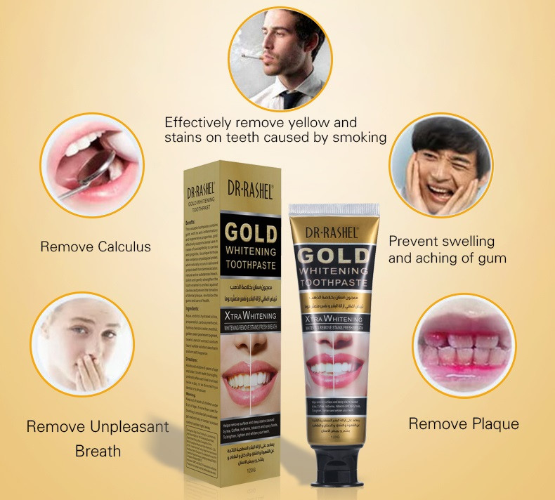 DR.RASHEL GOLD WHITENING TOOTHPASTE | onide.lk