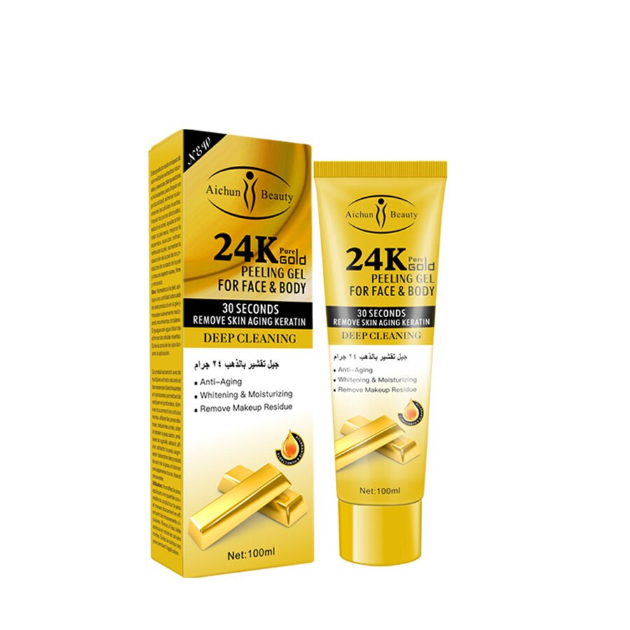 24k Pure Gold Peeling Gel For Face And Body 100ML
