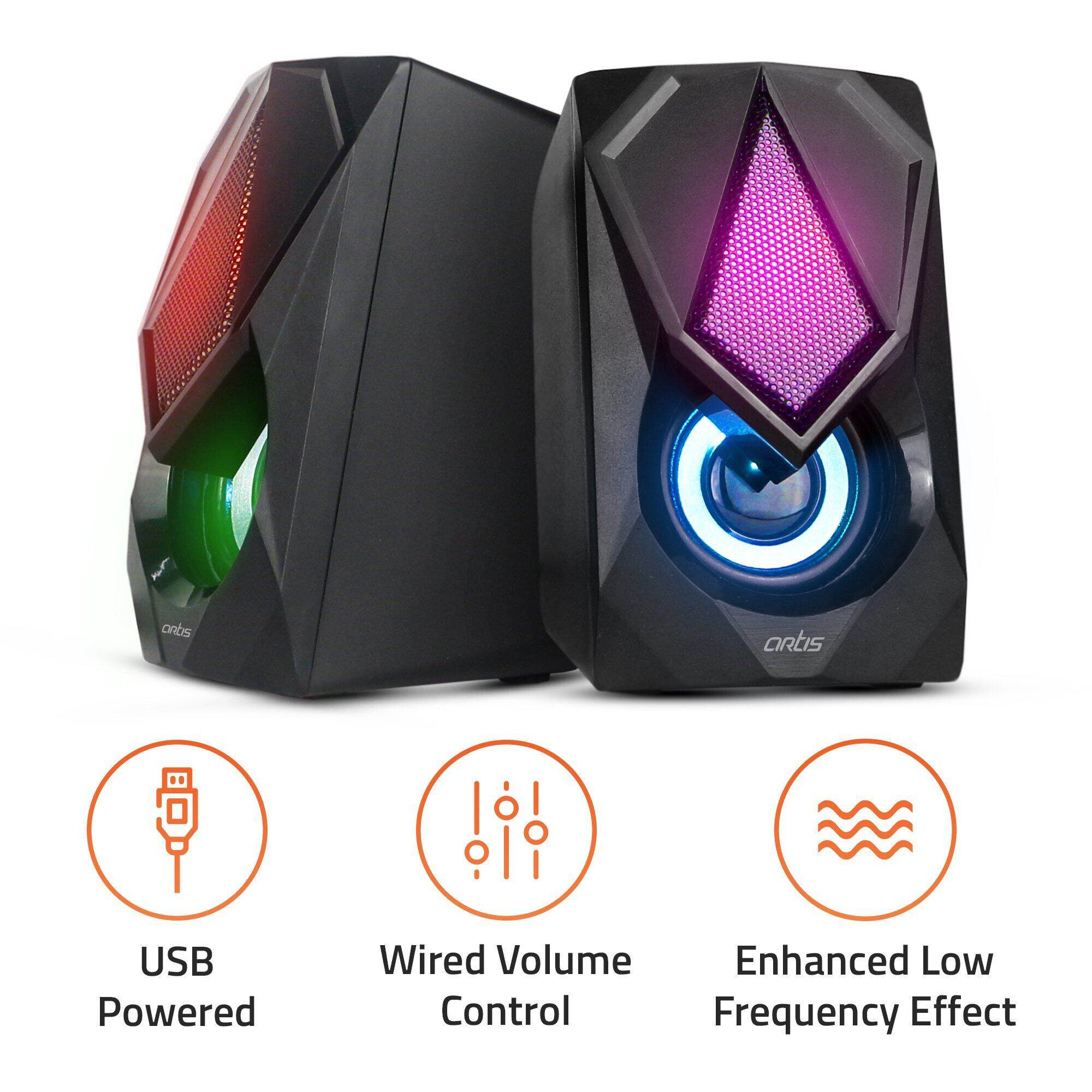 Hotmai A130 LED Multimedia Speaker 2.0 Auramart.lk