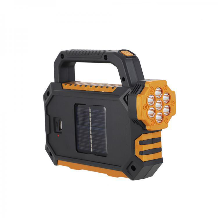 HS-8029 Solar Powered Hand Torch Powerful LED Torch with 3 Lighting Modes