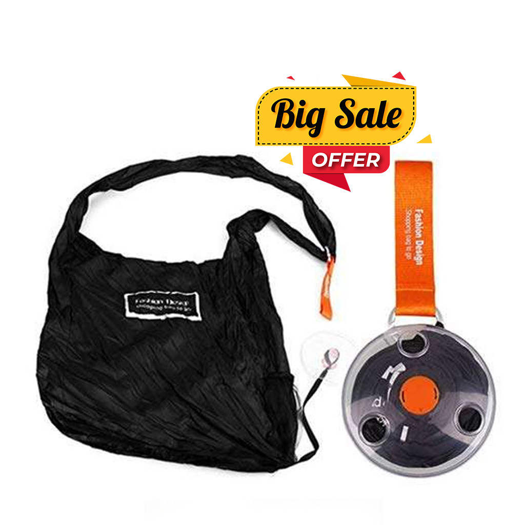Polister Multicolor Plain Shopping Bag To Roll Up