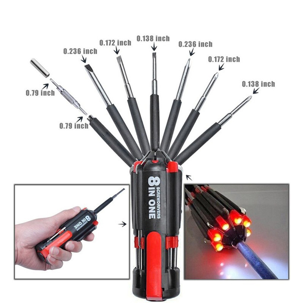 8 In One LED Torch Set FZ895 DIY Tools onide.lk
