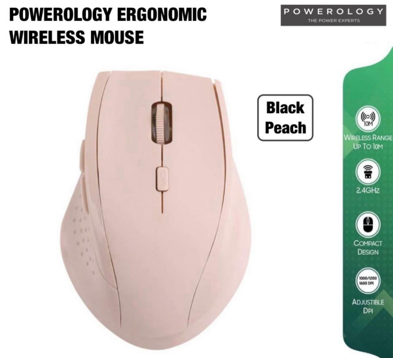 Powerology Ergonomic Wireless Mouse